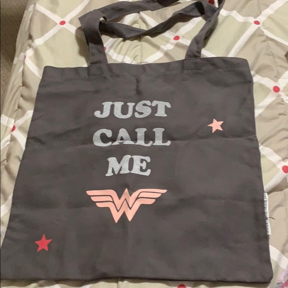 Junk Food Clothing Handbags - Just call me WonderWoman Tote
